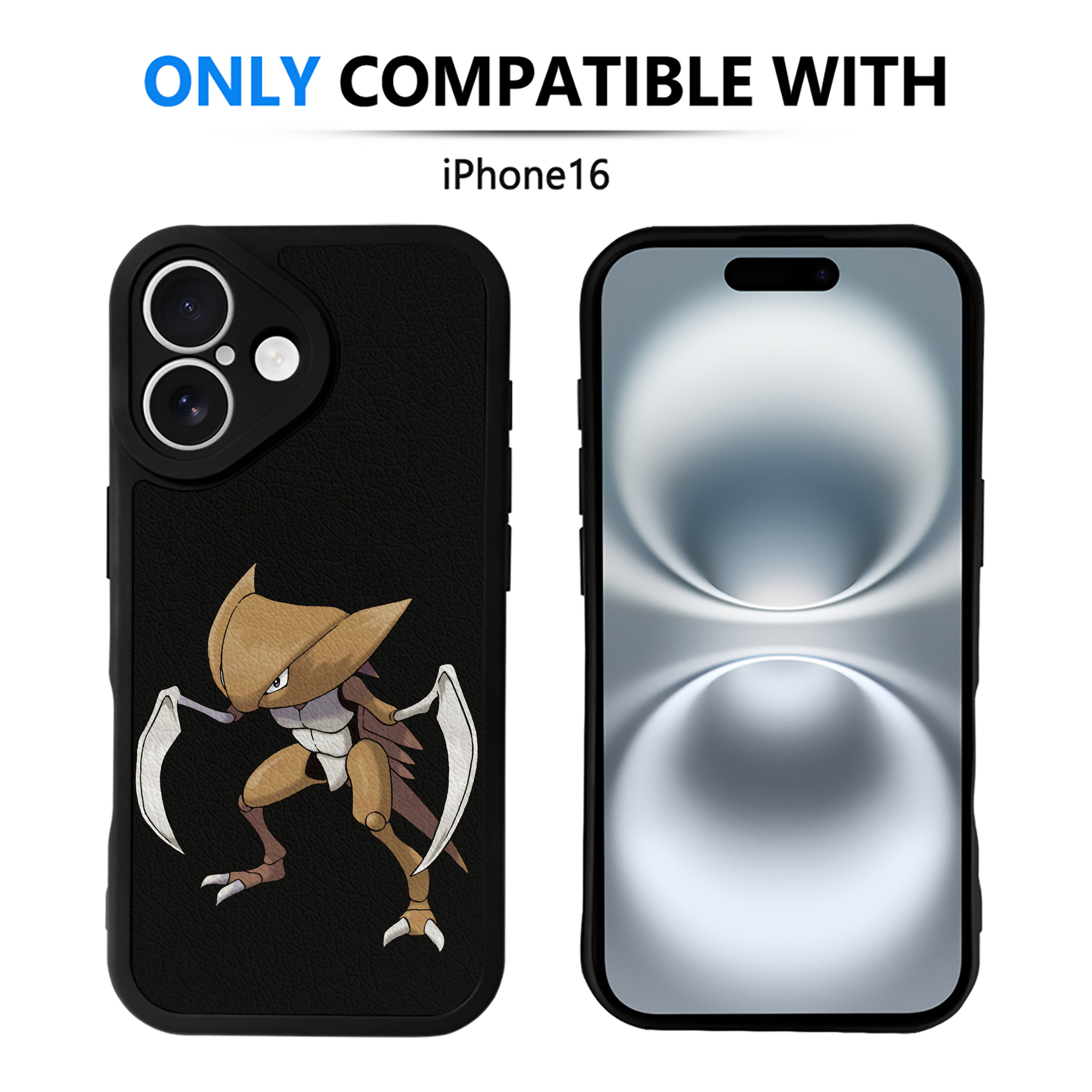 （画像用） ポケットモンスター Pokémon 【iPhone 16シリーズ対応】シリコンスマホケース（レザー調） 材質：シリコン